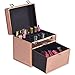 Giantex Makeup Train Case Nail Polish Travel Panel Nail Accessories Organizer w/Slide Out Drawer (Black)