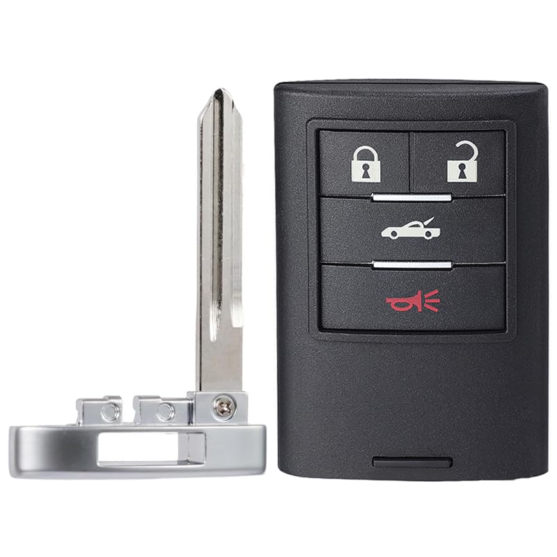 Keyecu Smart Key Fob Replacement 4 Button for Chevrolet Corvette 2008-2013,FCC ID M3N5WY7777A ,P/N:25926479 25926480