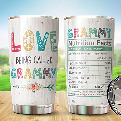 Kozmoz Inspire Love Being Called Grandma Coffee Tumbler 20oz - Gifts For Women Grandma Coffee Tumbler Mothers Day Gifts - Gift Women Grandma Gifts -Gifts From Grandson Grandkids Grandma Tumbler - Image 6