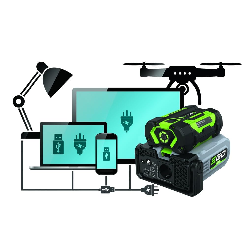 Pack convertisseur de Courant transportable à Batterie EgoPower PAD5000E Batterie Incluse