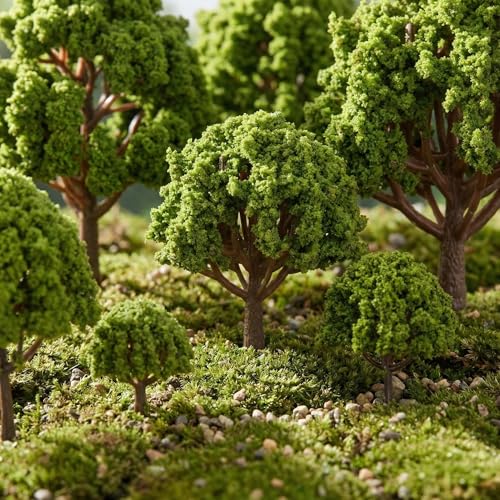 Arbre décoratif miniature pour paysage de train miniature - 5