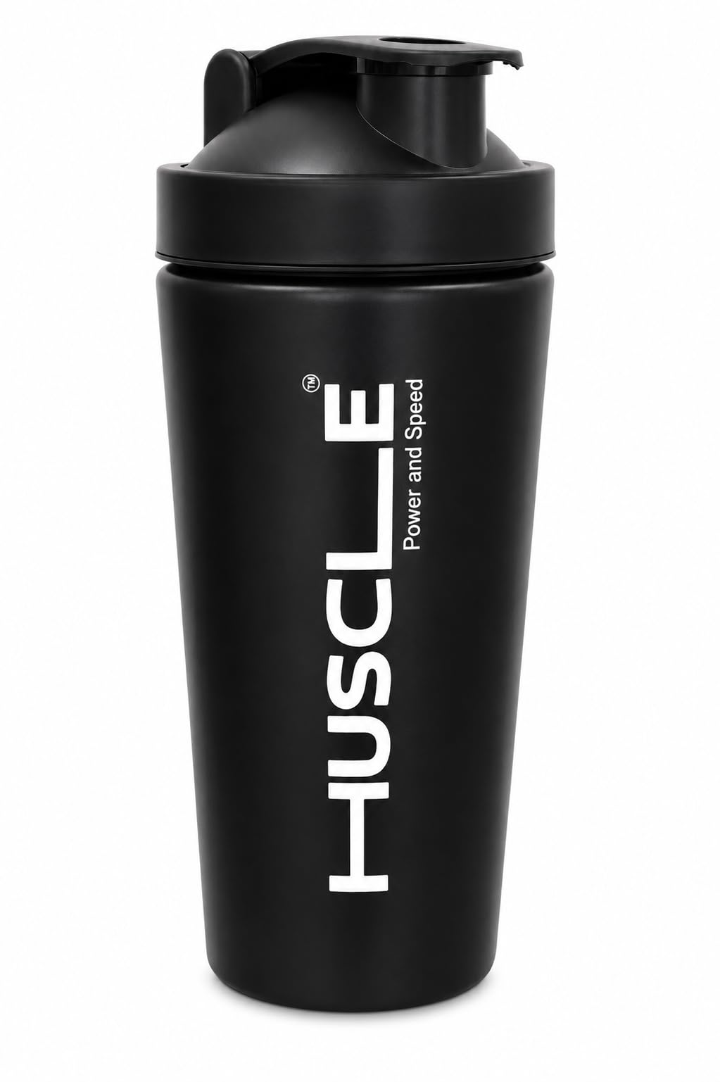Huscle Steel Shaker Bottle Black | 739ml Capacity | Stainless Steel Mixing Bottle | Leak Resistant Lid | Suitable for Protein and Beverage Mixing-picture-20