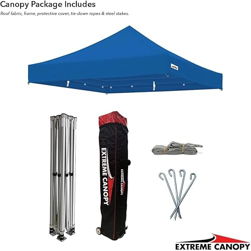 Miniatura 7 de Extreme Canopy Tienda de campaña desplegable instantánea de aluminio resistente comercial (negro, 13 pies x 26 pies)