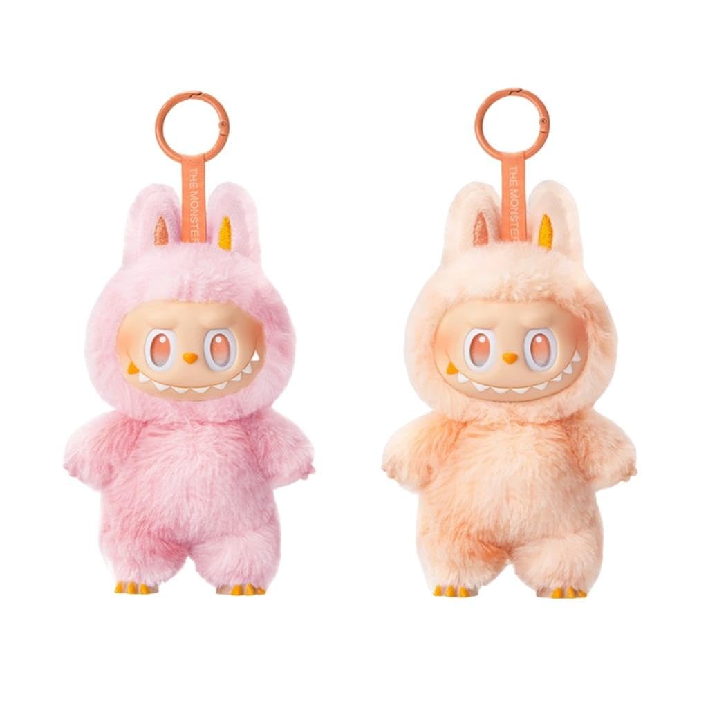 2025 New Cute Plush Keychain 3rd Generation Animal Stuffed Doll with Keying 7 Pcs Figures Set for Doll Collectors (Pink+Orange)