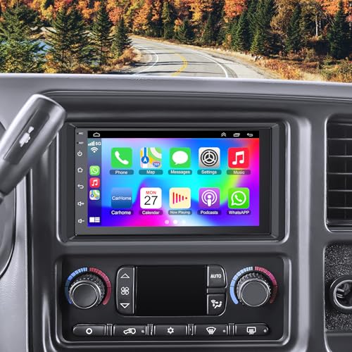 Image of 8 Core Android 15 Car Radio for Chevrolet Chevy Silverado 1500 /2500 /3500 2003-2006, Tahoe 2003-2006, GMC Sierra 2003-2006, Yukon 2004-2006, 7'' Stereo with Carplay&Android Auto|5G WiFi|1080P Camera