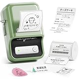 NIIMBOT B21 ラベルメーカー 感熱ラベルライター Bluetooth接続 ラベルプリンター 値札プリンター 小型 使いやすい 自動ラベル認識 AndroidとIOS対応 Type-c充電式 郵便宛名/DIYラベル/名前ラベル/値札/番号などに適用 20-50mm幅テープ対応 家庭/オフィス整理用 日本語取扱説明書付き グリーン