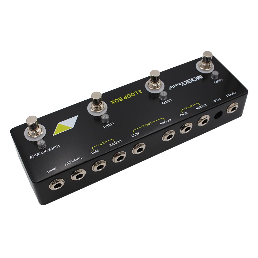 3 LOOP BOX Chitarra Effetto Pedale Looper Pedale Tuner Mute Out
