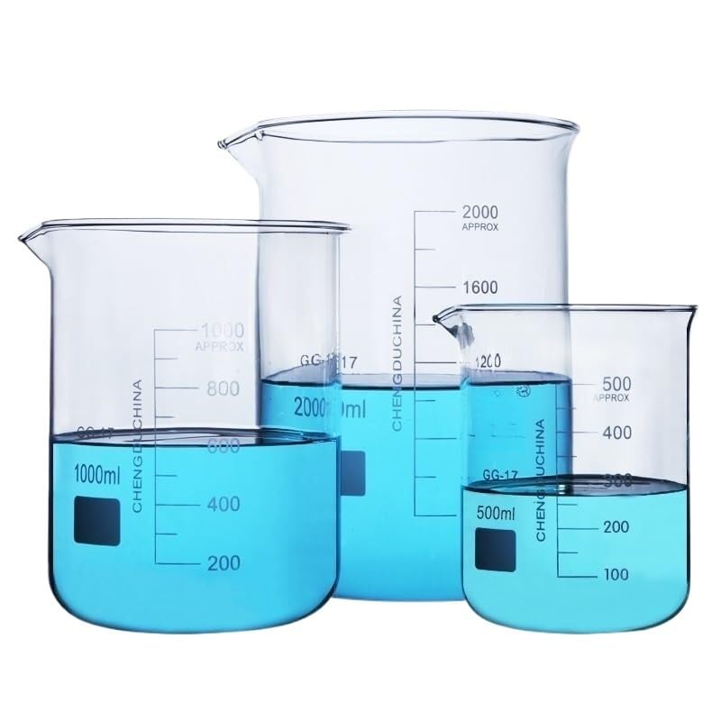 Provetta graduata in vetro, Becher in vetro borosilicato GG-17 da 25-3000 ml Attrezzatura laboratorio(150mL)