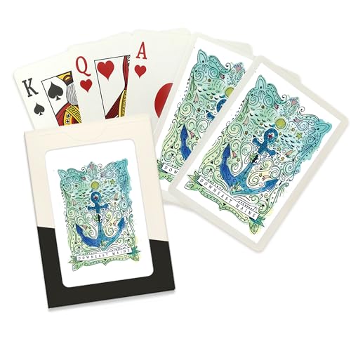 Baraja de cartas Downeast Maine ancla póker tamaño