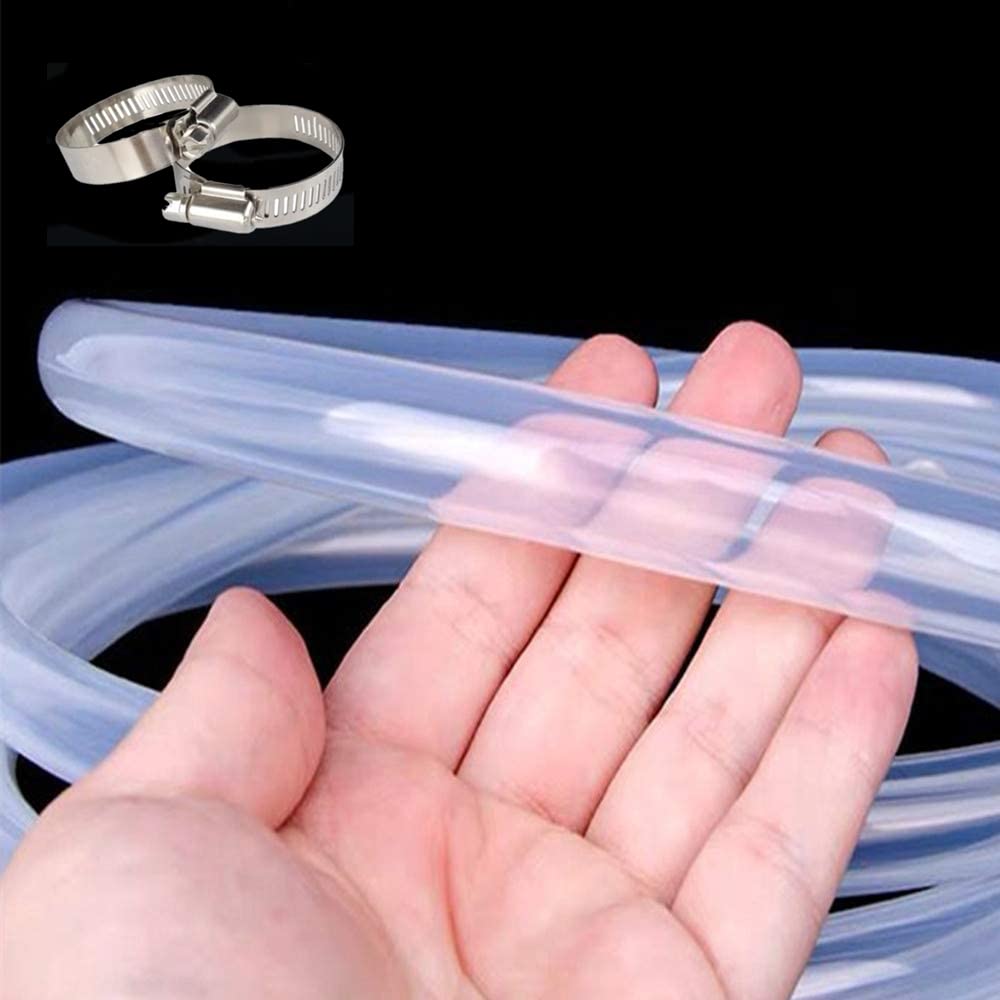 1/2" ID Silicon Tubing, JUNZHIDA Food Grade Silicon Tubing 1/2" ID x 3/4" OD 10 Feet High Temp Pure Silicone Hose Tube for Home Brewing Winemaking