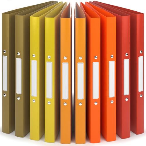 ACROPAQ - 10 x Carpeta Anillas A4 - Con 2 anillas, Con etiquetas en lomo, Lomo de 2,5 cm, Amanecer, Colección Color 'Naturaleza' - Carpetas plastico A4, Carpetas Archivadoras, Archivador 2 Anillas