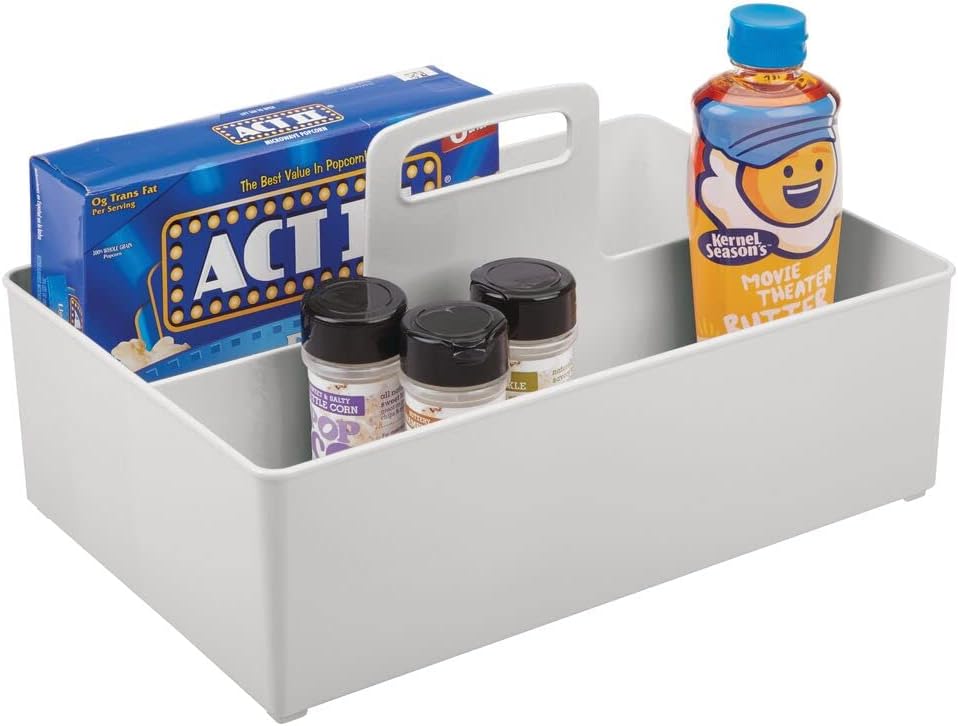 mDesign Condiment Caddy — Kitchen Storage Caddy with 2 Compartments and