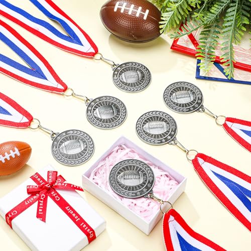 Image of Remuuly 60 Pcs Gold Award Medals 2 Inch Soccer Baseball Volleyball Football Cheer Trophy Medals Metal Awards Bulk with Neck Ribbons Trophy Prize Gifts for Sports Competitions