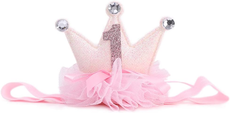 1st Birthday Crown Headband for Baby Girls – Gold/Pink Glitter Mini Crown 1st Birthday Crown Headband for Baby Girls – Gold/Pink Glitter Mini Crown