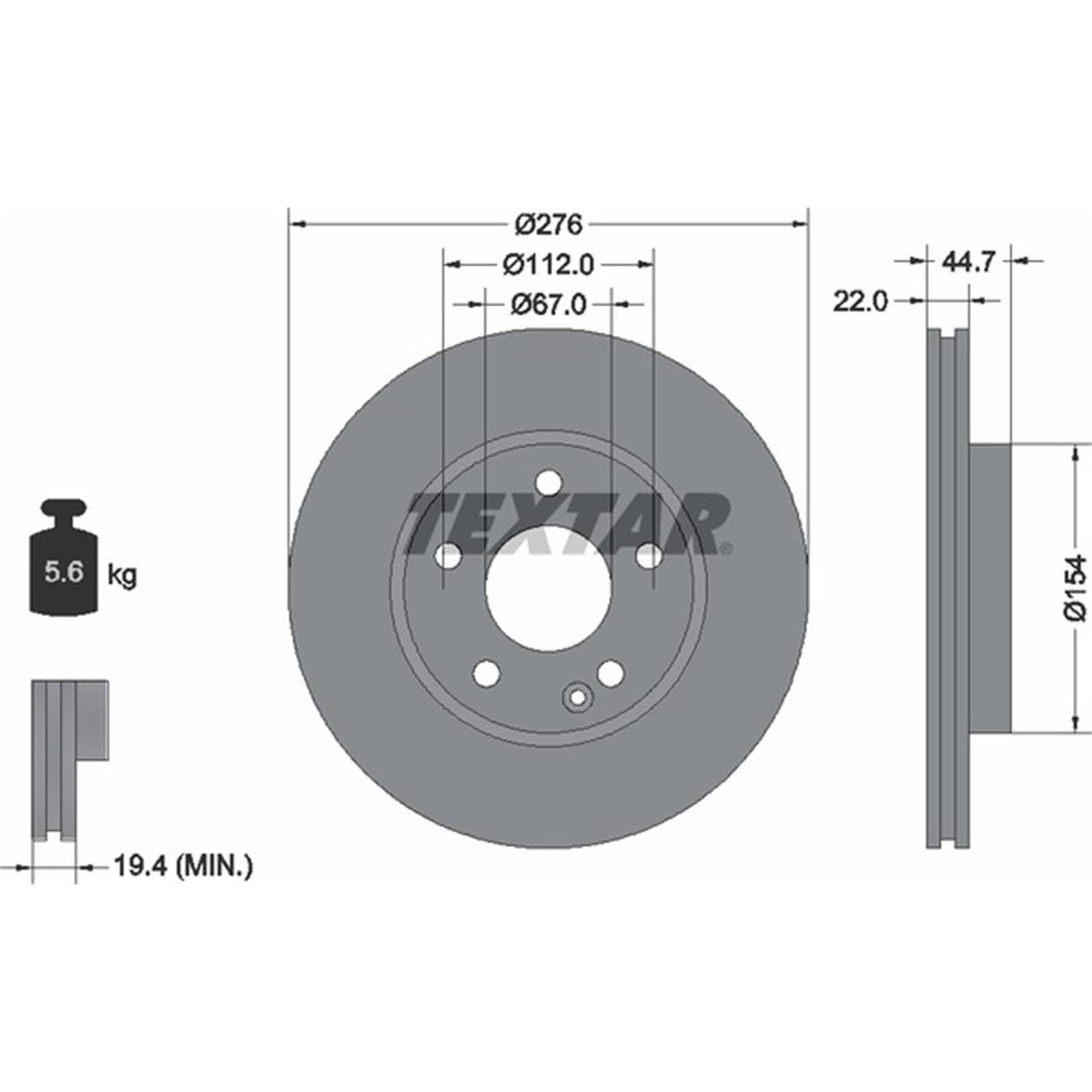 Textar Bremsscheiben 276mm + Beläge vorne | 92131903 + 2407702 + Wk Kompatibel mit A-Klasse (W169),B-Klasse Sports Tourer (W245)