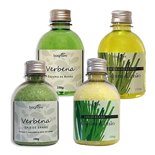 Sais Para Banho E Espuma Para Banheira Capim Limão E Verbena