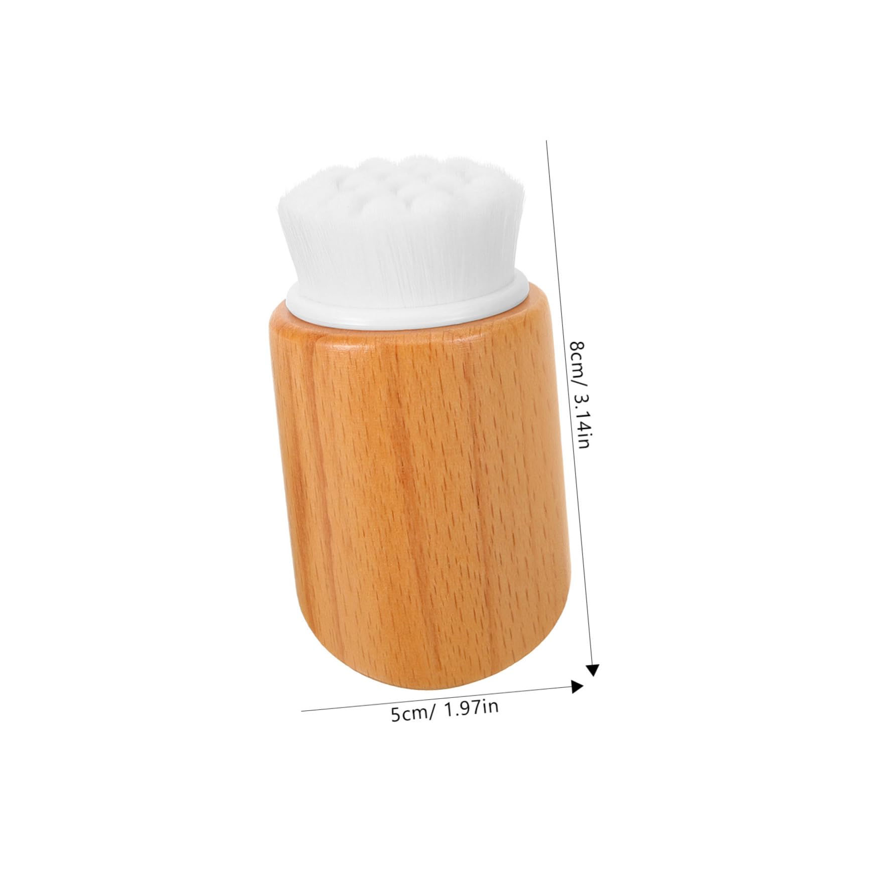 FOYTOKI Facial Cleansing Brush with Handle Portable Exfoliating Scrubber for Deep Cleaning Gentle Skin Massage for Home and Travel Use