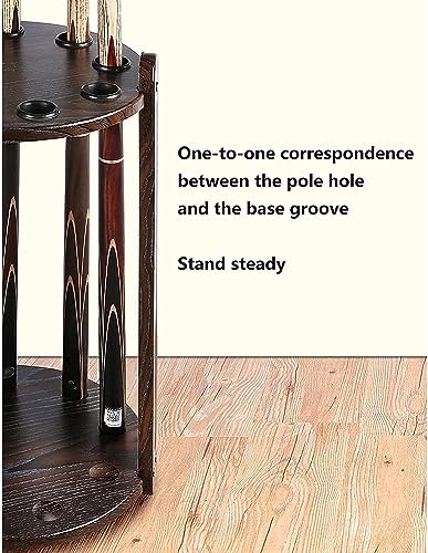 Support de queue de billard bois pour ranger 9 cannes sans encombrement - 6