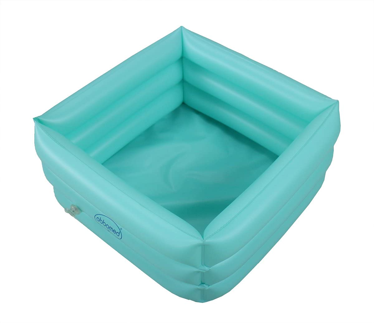 Obbomed HB-1700N New and Handy air Valve Foldable Portable, Folding Inflatable Portable Travel Spa Foot Care Bath Basin –Inflated Size: 16.5(L) x 16.5(W) x 7.0(H) inches – 4.2 Gallons Capacity Tiffany Green