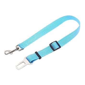 GAH Enterprise Adjustable Pet Cat Dog Car Seat Belt Nylon Leash for Pet Dog Cat Sky Blue