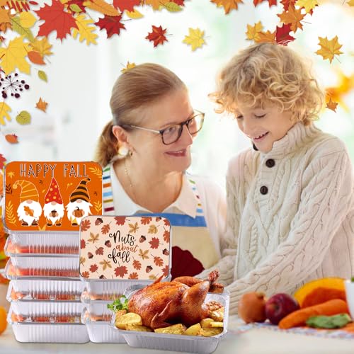 DIYDEC 36PCS Thanksgiving Food Containers Fall Foil storage Tin with Lids - Image 5