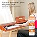 RUICAIKUN Keyboard Piano,88 Key Full-Size Standard Semi Weighted Keys Electric Piano Keyboard with Triple Pedal,128 Rhythms 380 Tones,2x20w Speakers Digital Piano for Home (Nut-brown)