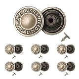 Trimming Shop 14mm Scheinig Rotguss Jeans Knöpfe mit Pins Ersatz Schnapp Befesstiger für Jacken, Kleidung, Hose,Nähen Stricken Handarbeiten, Verzierungen, Langlebig und Stark - Scheinig Rotguss, 10
