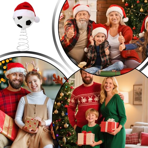 Christmas Tree Topper - Soccer Football Tree Topper With Hat Decor,Winter Holiday Indoor Ornament,for Outdoor Winter Holiday Studio Nursery Home Door Living Room Party - Image 3