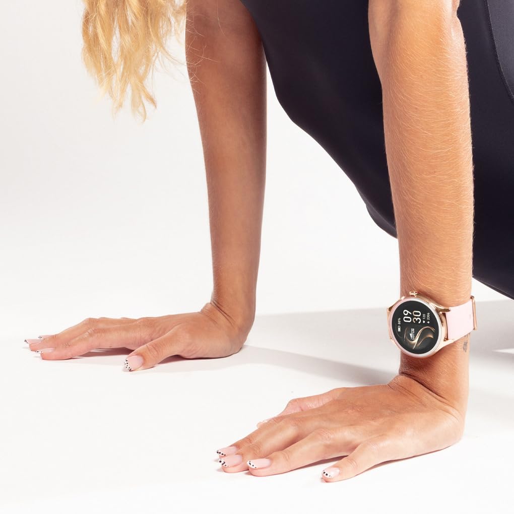LOTUS Smartwatch Homme Femme Montre Connectée Unisexe Bracelet Silicone Rose Étanche IP65 Commande Vocale IA Musique Podomètre Suivi du Sommeil