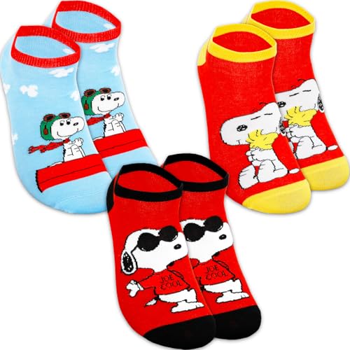 Peanuts Socks Set for Women - Bundle with 3 Pairs of Ankle Socks Featuring Snoopy Plus Stickers | Peanuts Apparel Gift Set for Teens, Girls2