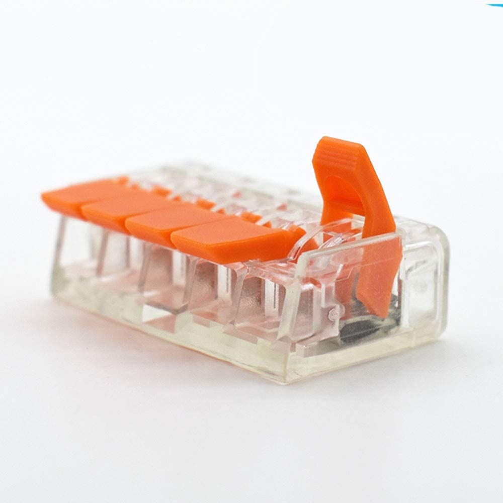 5 way leva a molla Push Fit riutilizzabili cavo gabbia morsetto filo elettrico connettori