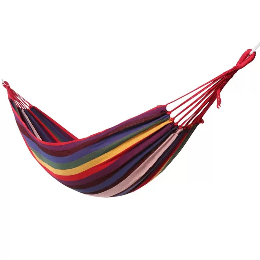 Hamac extérieur portable rouge pour camping et sieste jardin