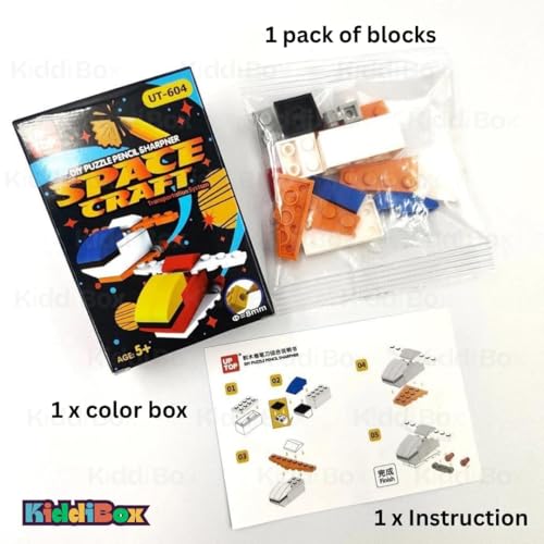 Image of KiddiBox Anime Pencil Box for Girls and Boys with DIY Lego Sharpener | Stylish Pencil Case for School, Student, Pen Case Holder, EVA Pencil Pouch for Kids, Stationary Pouch