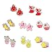 Hifot 8 Paires Boucles Doreilles Clip pour Filles Animaux Princesse Kit Bijouxrenard Sirène Licorne Boucle Oreille sans Trou pour Enfants (Style aléatoire)