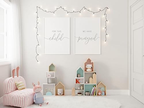 Miniatura 2 de NATVVA Póster con texto en inglés "For This Child We Have Prayed", decoración de pared, lienzo, impresiones artísticas, pintura, obra de arte,