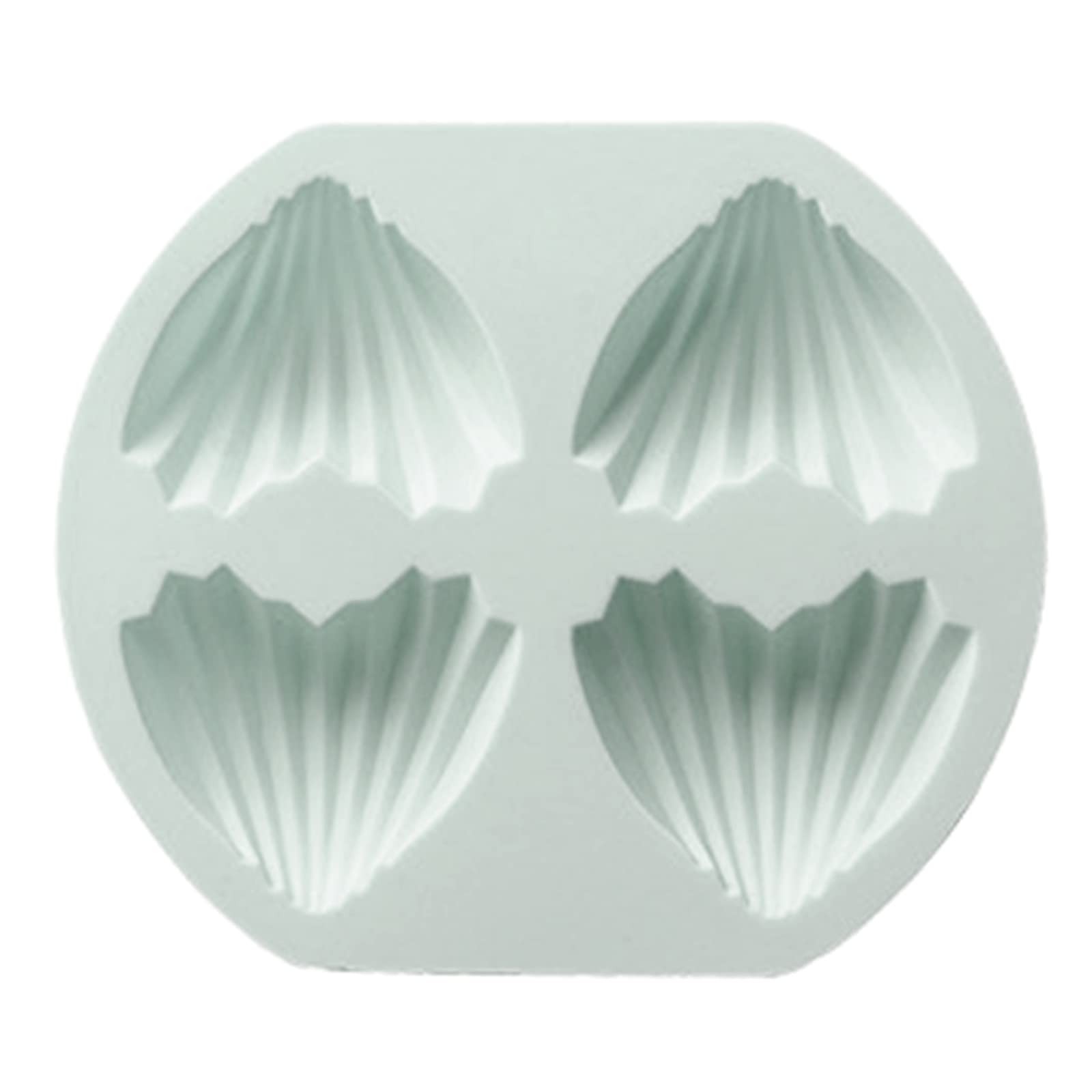 Kalttoy 4 Cavities Silicone Heart for Shell Shaped Fondant Molds Plaster Making Mousse Mold Candy Hand Making T Silicone Candy Molds Heart