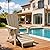 Polyhouz Folding Adirondack Chair with Retractable Ottoman,HDPE Outdoor Adirondack Chair with Cup Holder,All-Weather Lounge Chairs for Outside,Patio,Pool,Fire Pit,Brown