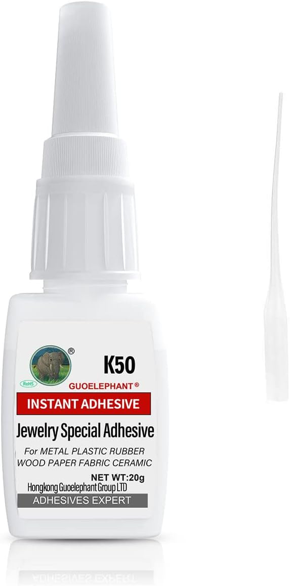 Jewelry Glue 20g, Crystal Glue, Adhesive for Jewelry, Crystal. Instantly Strong Adhesive for bonding Jewelry, Crystal, DIY, Rhinestone, Pearl, Gemstone, Necklace, Bracelet, Earring, Ring.