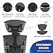 OFFICE LOGIX SHOP Embody Headrest Compatible with Herman Miller Embody Chair (Grey Rhythm Fabric/Graphite Frame)