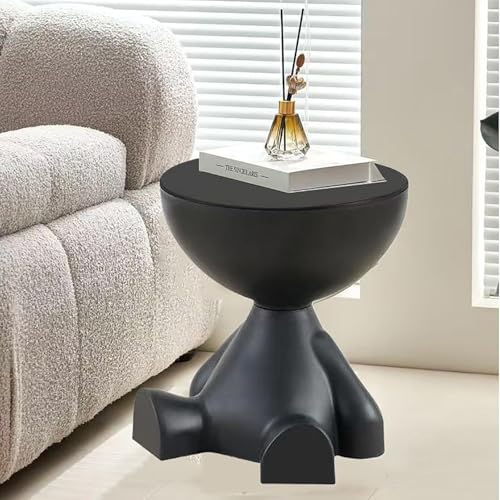 Caimcie Petites Tables Basses Rondes avec Rangement, Tables d'appoint Modernes et Multifonctions, Table de Chevet décorative pour Salon, Chambre à Coucher et...