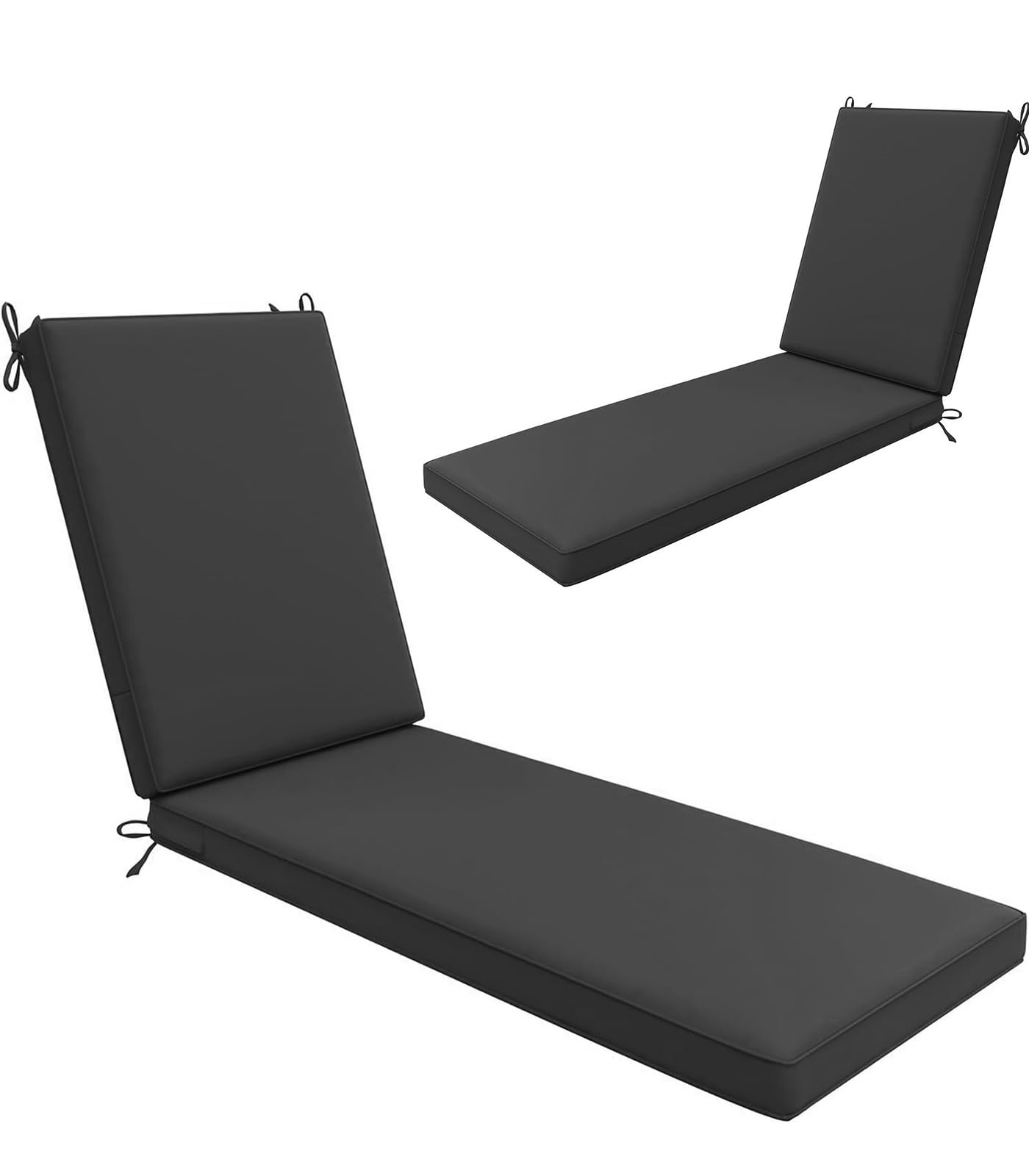 WLXFF Non Slip Striped Waterproof Sun Lounger Cushion Only, Detachable Cover Thick Outdoor Recliner Cushion for Yard Patio Garden Beach