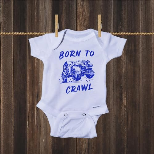 Ink Trendz Born to Crawl 4x4 Offroading Mudding Infant One-Piece Baby Onesie2