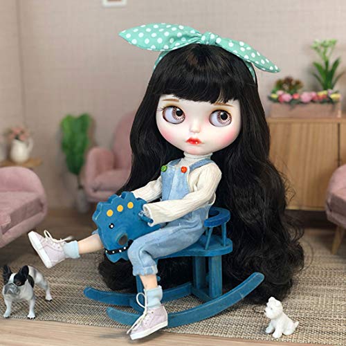 Mecotecn 1/6 BJD Doll ähnelt Blythe Doll, 19 Gelenke Ball Jointed Doll mit Make-up, Kleidung, 4 Farben Augäpfel, Hände, Schuhe Cover