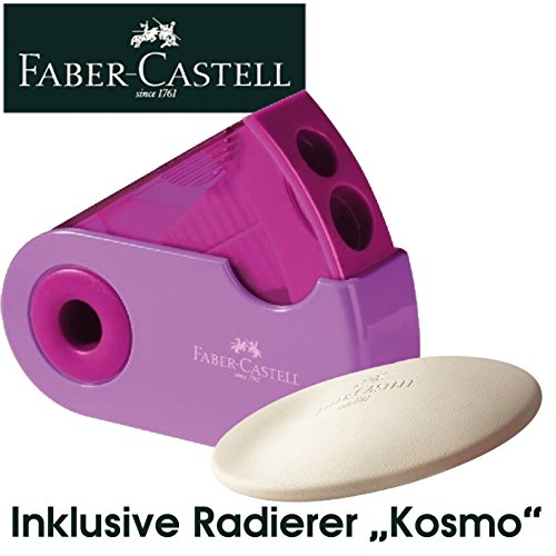 Preisvergleich Produktbild Faber-Castell Doppelspitzdose SLEEVE (Dose + Radierer, Pink)