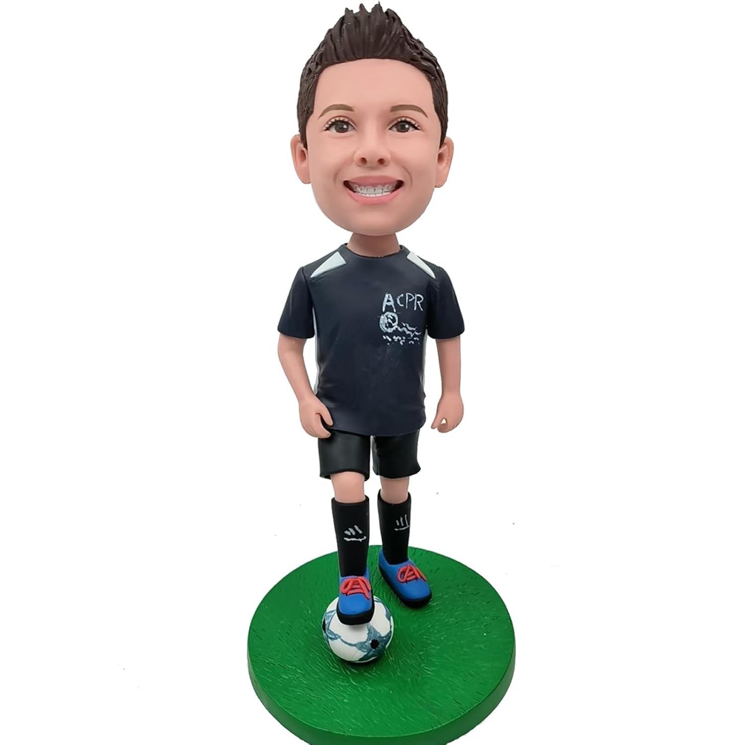 Figurine Bobblehead A Boy Who Loves Playing Football - Figurine Bobblehead personnalisée unique faite à la main - Figurine d'action personnalisée basée sur votre photo