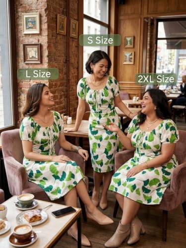Image of Leriya Fashion Dress for Women | Western One Piece Dress for Women Short & Long | Short Sleeve Casual Summer Dresses for Beach & Stylish Party Outifits Knee-Length