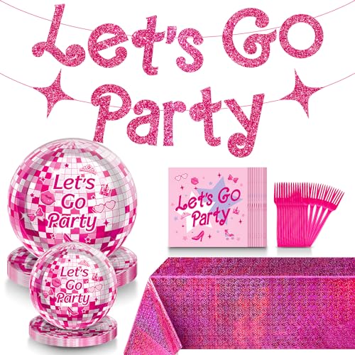 Lets Go Party Decorations, Princess Party Tableware Set Includes ...