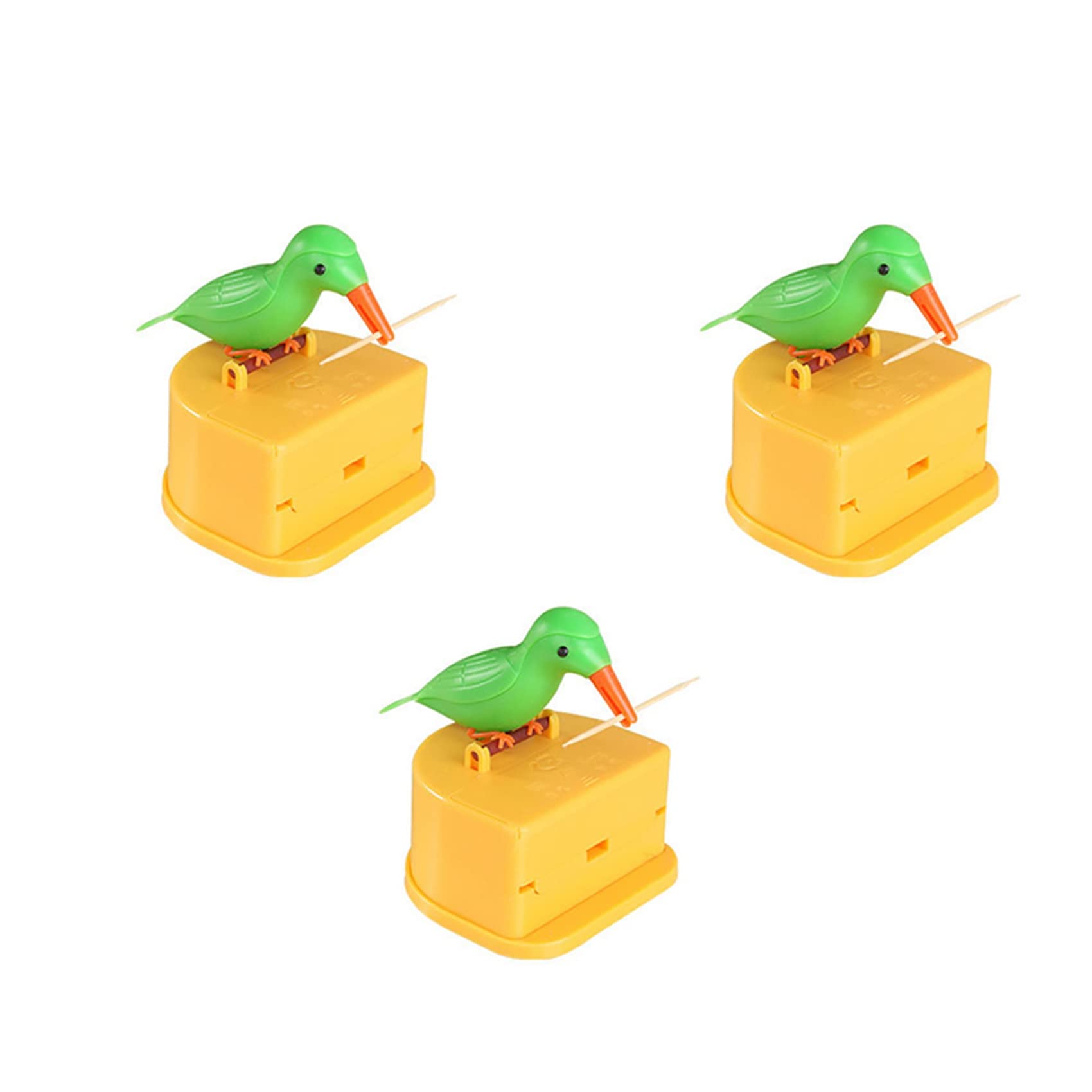 Hndhbfgrt 3X Toothpick Dispenser Bird Automatic Bird Toothpick Box Toothpick Holder