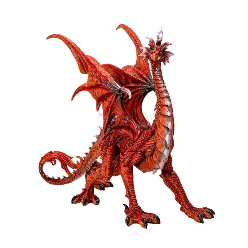 Estatua de Dragón Rojo Majestuoso Pacific Giftware 20 in miniatura 4