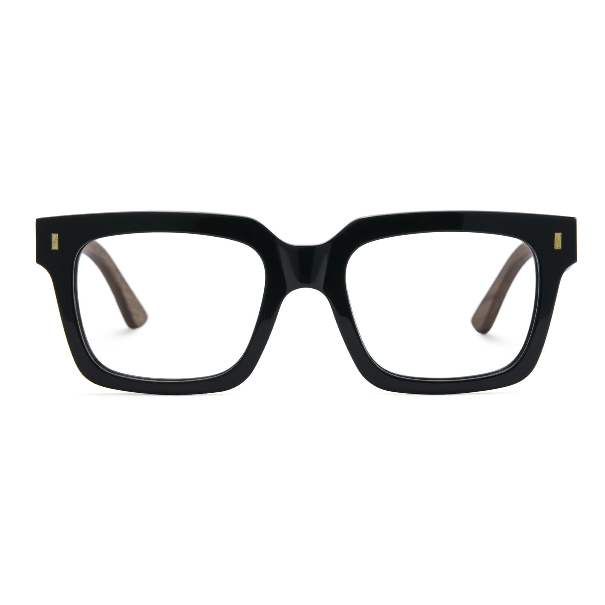 Zeelool Stylish Rectangle Eyeglasses Thick Glasses for Men with Clear Lens Eyewear Frames ZJGX239126-01 Black